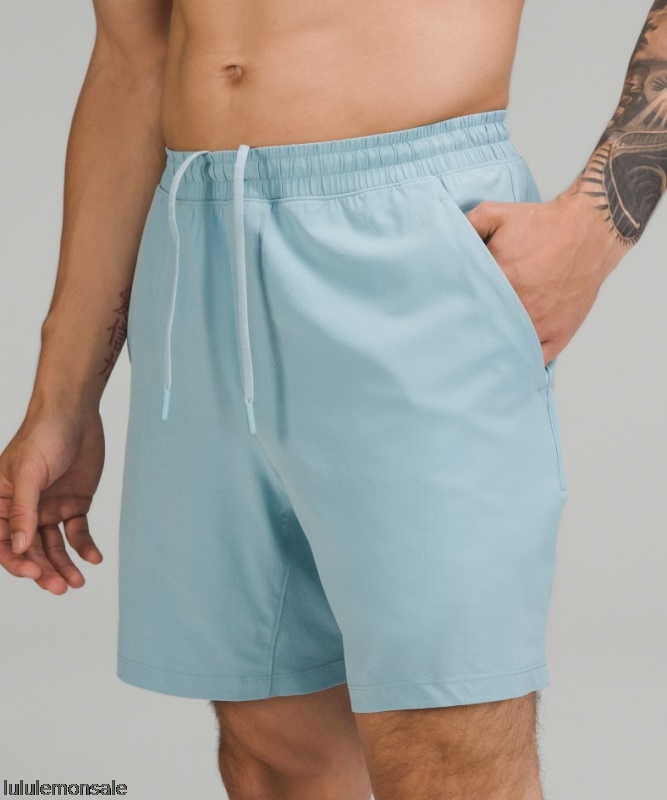 Lululemon Deutschland DELULU844 | Lululemon Deutschland Breeze Blue Pace Breaker Linerless Short 7